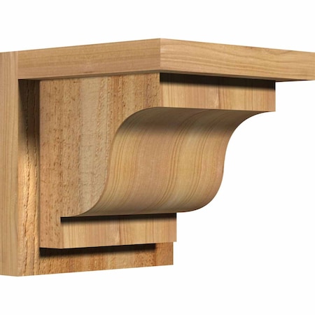 Ekena Millwork Newport Rough Sawn Corbel w/Backplate, Western Red Cedar, 8"W x 8"D x 8"H COR08X08X08NEW01RWR